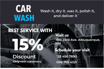 Custom Outdoor Yard Signs Multiple Sizes Car Wash Signs