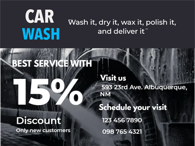 Custom Outdoor Yard Signs Multiple Sizes Car Wash Signs