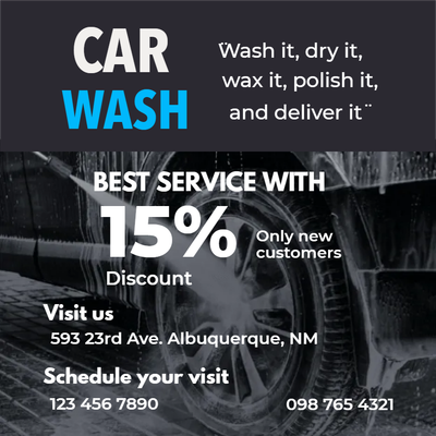 Custom Outdoor Yard Signs Multiple Sizes Car Wash Signs