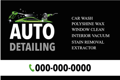 Custom Outdoor Yard Signs Multiple Sizes Auto Detailing