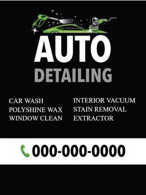 Custom Outdoor Yard Signs Multiple Sizes Auto Detailing