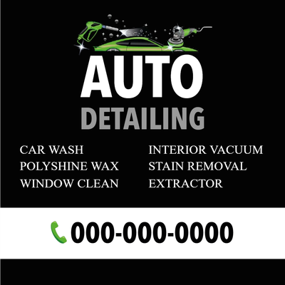 Custom Outdoor Yard Signs Multiple Sizes Auto Detailing