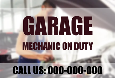 Custom Outdoor Yard Signs Multiple Sizes Auto Mechanic