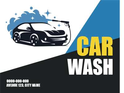 Custom Outdoor Yard Signs Multiple Sizes Professional Vehicle Wash