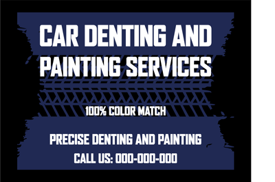 Custom Outdoor Yard Signs Multiple Sizes  Car Denting and Painting Services