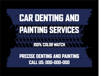 Custom Outdoor Yard Signs Multiple Sizes  Car Denting and Painting Services