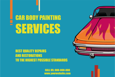 Custom Outdoor Yard Signs Multiple Sizes Car Body Painting Services