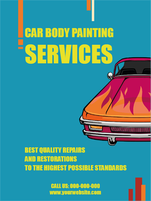 Custom Outdoor Yard Signs Multiple Sizes Car Body Painting Services