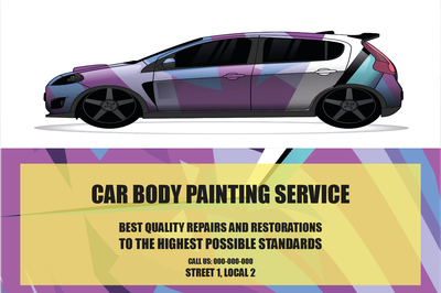 Custom Outdoor Yard Signs Multiple Sizes Car Body Painting Services
