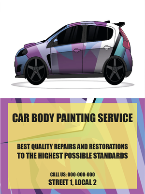 Custom Outdoor Yard Signs Multiple Sizes Car Body Painting Services