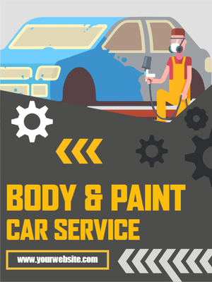Custom Outdoor Yard Signs Multiple Sizes Body and Paint Car Service