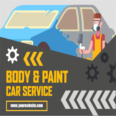Custom Outdoor Yard Signs Multiple Sizes Body and Paint Car Service