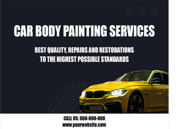 Custom Outdoor Yard Signs Multiple Sizes Car Body and Painting Services