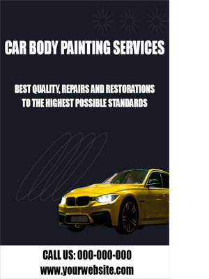 Custom Outdoor Yard Signs Multiple Sizes Car Body and Painting Services