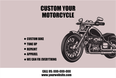 Custom Outdoor Yard Signs Multiple Sizes Customize Your Motorcycle