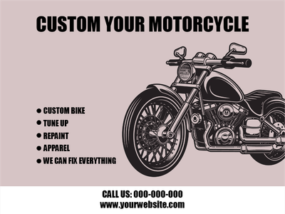 Custom Outdoor Yard Signs Multiple Sizes Customize Your Motorcycle