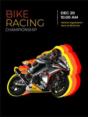 Custom Outdoor Yard Signs Multiple Sizes Bike Racing Championship