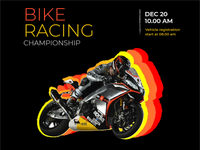 Custom Outdoor Yard Signs Multiple Sizes Bike Racing Championship