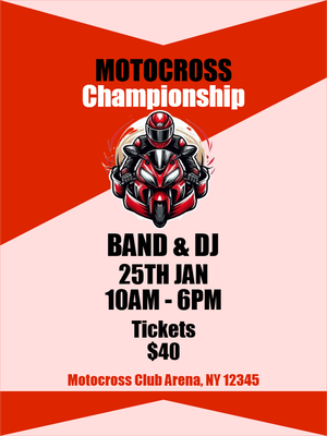 Custom Outdoor Yard Signs Multiple Sizes Motorcross Championship