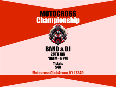Custom Outdoor Yard Signs Multiple Sizes Motorcross Championship