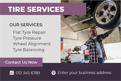 Custom Outdoor Yard Signs Multiple Sizes Tire Services