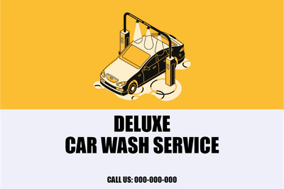 Custom Outdoor Yard Signs Multiple Sizes Deluxe Car Wash