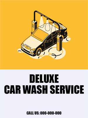 Custom Outdoor Yard Signs Multiple Sizes Deluxe Car Wash