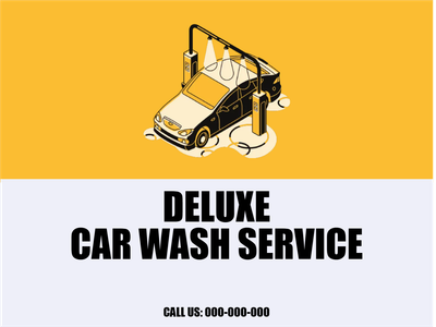 Custom Outdoor Yard Signs Multiple Sizes Deluxe Car Wash