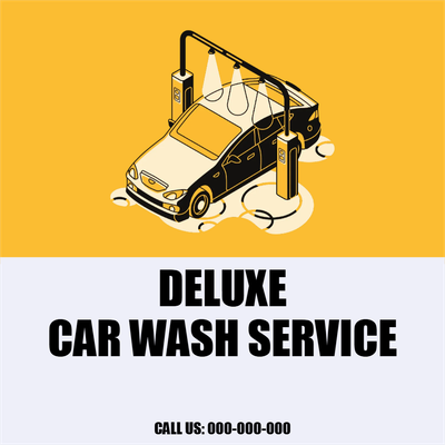 Custom Outdoor Yard Signs Multiple Sizes Deluxe Car Wash