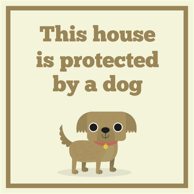 Custom Outdoor Yard Signs Multiple Sizes Protected By Dog