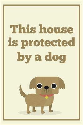Custom Outdoor Yard Signs Multiple Sizes Protected By Dog