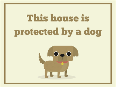 Custom Outdoor Yard Signs Multiple Sizes Protected By Dog