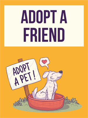 Custom Outdoor Yard Signs Multiple Sizes Adopt A Friend