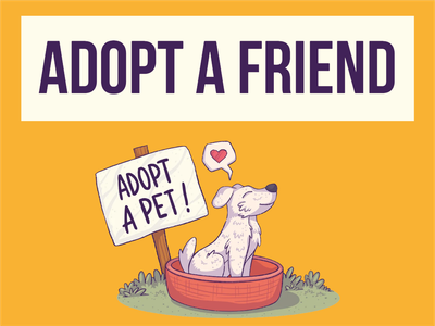 Custom Outdoor Yard Signs Multiple Sizes Adopt A Friend