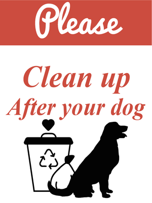 Custom Outdoor Yard Signs Multiple Sizes Please Clean Up