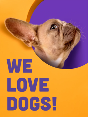 Custom Outdoor Yard Signs Multiple Sizes We Love Dogs