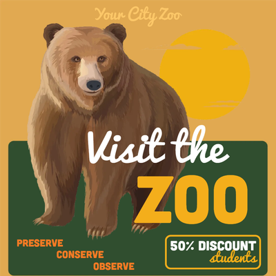 Custom Outdoor Yard Signs Multiple Sizes Visit The Zoo