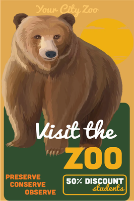 Custom Outdoor Yard Signs Multiple Sizes Visit The Zoo