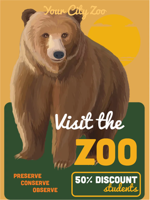 Custom Outdoor Yard Signs Multiple Sizes Visit The Zoo