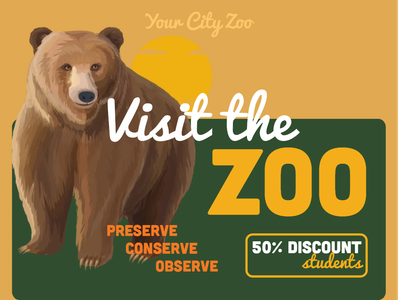 Custom Outdoor Yard Signs Multiple Sizes Visit The Zoo
