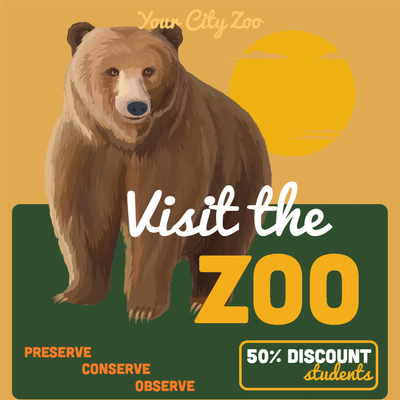 Custom Outdoor Yard Signs Multiple Sizes Visit The Zoo