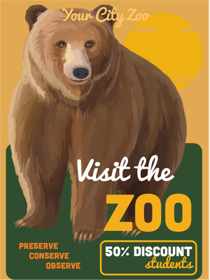 Custom Outdoor Yard Signs Multiple Sizes Visit The Zoo