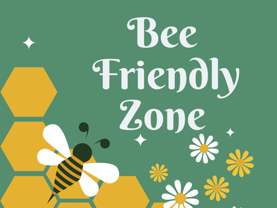 Custom Outdoor Yard Signs Multiple Sizes Bee Friendly Zone