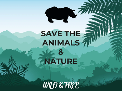 Custom Outdoor Yard Signs Multiple Sizes Save Animals Nature