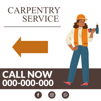Custom Outdoor Yard Signs Multiple Sizes Carpentry Service