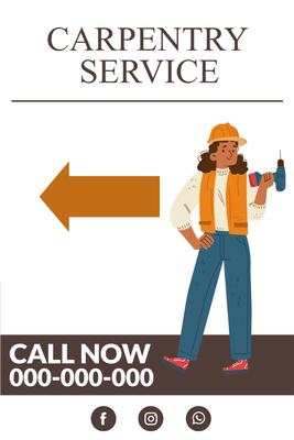 Custom Outdoor Yard Signs Multiple Sizes Carpentry Service