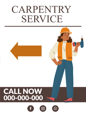 Custom Outdoor Yard Signs Multiple Sizes Carpentry Service