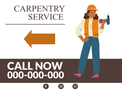 Custom Outdoor Yard Signs Multiple Sizes Carpentry Service