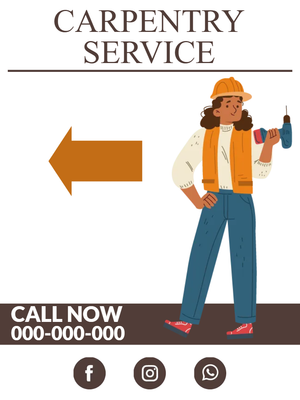 Custom Outdoor Yard Signs Multiple Sizes Carpentry Service