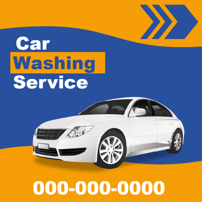 Custom Outdoor Yard Signs Multiple Sizes Car Washing